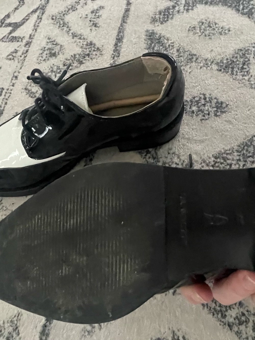 Black and White Patent Lace-Up women’s Dress Shoes, EU 37 - Picture 6 of 9
